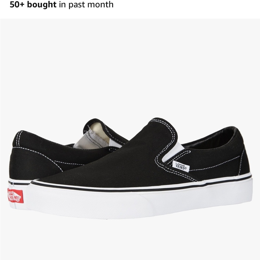 Vans Men's Black Slip-On Shoes Like New